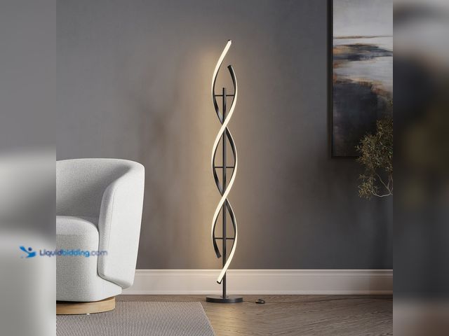 Lot 49-5483449 - Bridgeport Designs Vortex Floor Lamp. Model:  LSQ3602LX-01. Used