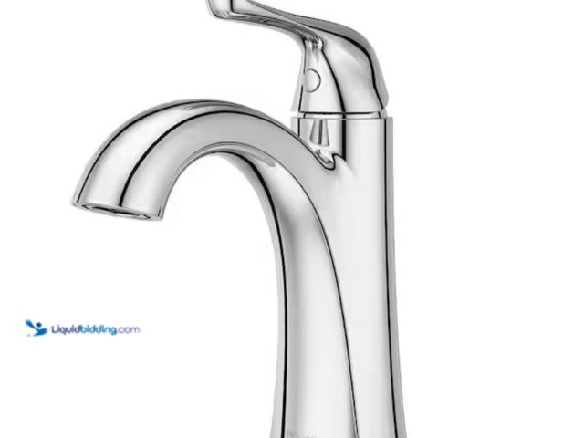 Lot 49-1623377 - Pfister Willa Single Handle Single Hole Bathroom Faucet in Polished Chrome, Model # LF-042-MALCC, Un...