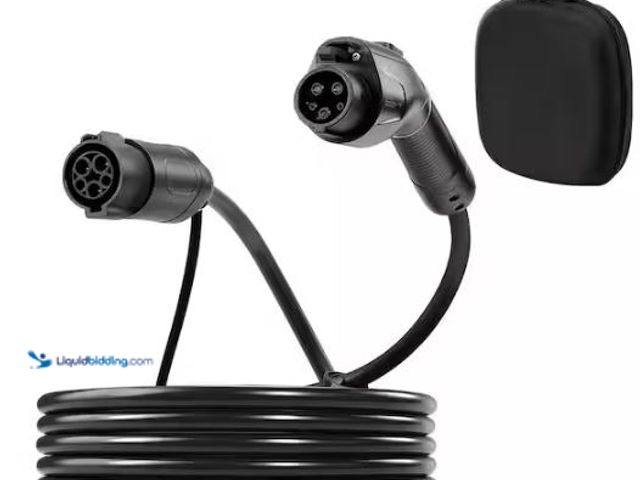 Lot 49-1569563 - Vevor EV Charger Extension Cable, 40Amp 21 ft. J1772 Extension Cord Compatible 120V-240V SAE J1772 E...