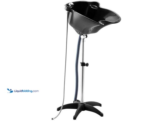 Lot 49-1637971 - Portable Deep Shampoo Sink Bowl with Adjustable Height & Angle - Includes Drain Hose & Shower Head -...