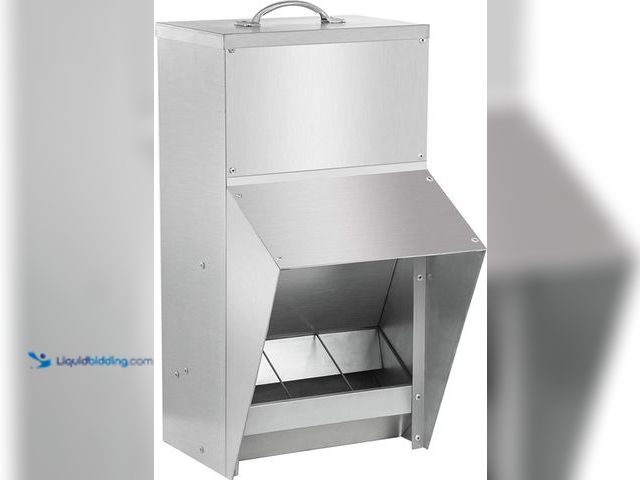 Lot 49-5410579 - shengyi 11.5-55lbs Galvanized Chicken Feeder - Rat Proof Poultry Feeder with Lid Weatherproof Outdoo...