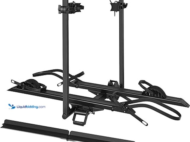 Lot 49-1556355 - 200LBS EZ-FOLD Aluminum 2-Ebike Carrier with Ramp for Bikes and Electric Bike, Car SUV Truck Van RV ...