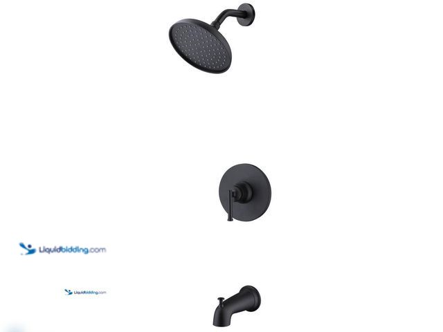 Lot 49-5575023 - Glacier Bay Oswell Single Handle 1-Spray Tub and Shower Faucet 1.8 GPM in Matte Black (Valve Include...