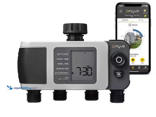 Lot 49-5573206 - Orbit
B-hyve XD Bluetooth 4-Outlet Hose Watering Timer Sprinkler Timer, Unused