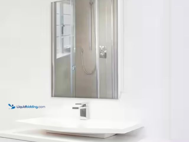 Lot 49-1578184 - Glacier Bay 23.6 in. W x 30 in. H Rectangular Wood Composite Medicine Cabinet with Mirror, Model # 8...