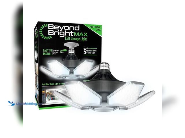 Lot 49-3617611 - Beyond Bright 60-Watt Adjustable LED Garage Ceiling Light with 6000 Lumens, 348 LED Bulbs - Unused ,...