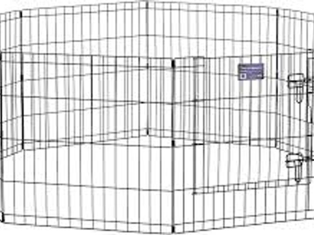 Lot 49-5476420 - Precison Pet 7020024 Choice Exercise Pen, 16 in OAL, 24 in OAH, Steel, Zinc, Silver. Item is Unused....