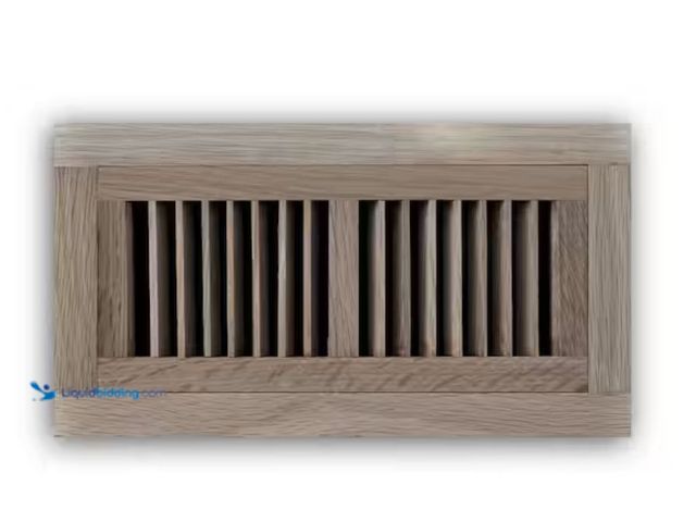 Lot 49-3614462 - Lot of (2) Hampton Bay 4 in. x 12 in. Oak Wood Flush Mount Grille in Unfinished Oak, Model # E1448FM...