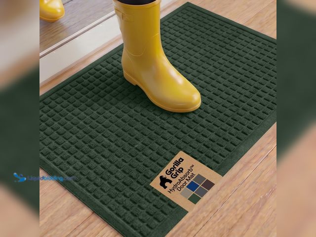 Lot 49-3565450 - GORILLA GRIP® Ultra Absorbent Front Door Mat Outside Entrance, 35x23, Traps Dirt and Moisture, Hydro...
