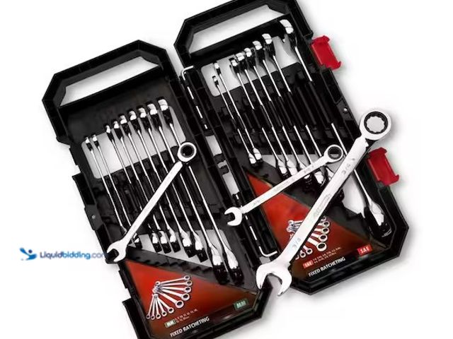 Lot 49-3637865 - Husky 20-Piece SAE/Metric Ratcheting Combination Wrench Set with Case (NOTE: Missing one wrench.) Mo...