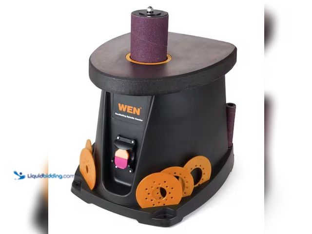 Lot 49-2001253 - WEN 3.5 Amp 1/2 HP Oscillating Spindle Sander, Model # 6510T, Unused, Has attachments, Powers on, Fa...