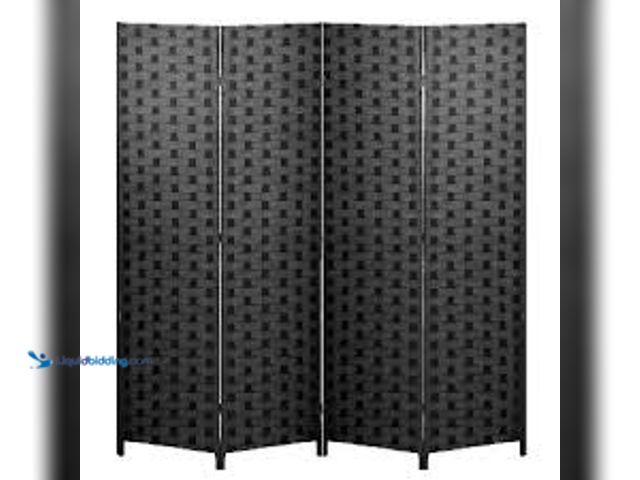 Lot 49-3536806 - FDW Room Divider Wall Divider Wood Screen Wood Mesh Hand-Woven Design Room Screen Divider Indoor Fol...