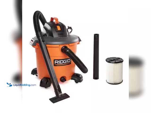 Lot 49-1569643 - RIDGID 16 Gal. 5.0 Peak HP NXT Shop Vacuum Wet Dry Vac with General Debris Filter, Locking Hose and ...