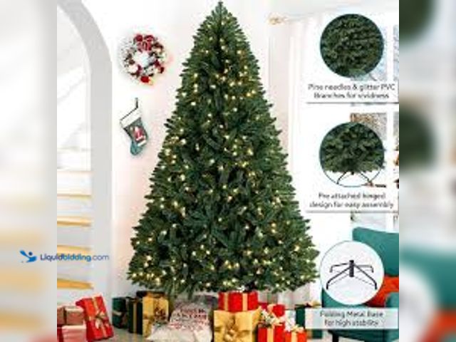Lot 49-3539309 - 7.5FT OXFORD PINE LED PRE-LIT TREE. Model: 1013676932. Unused