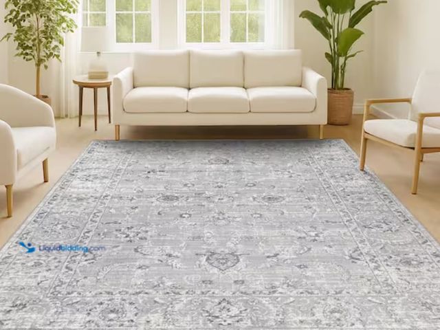 Lot 49-1631192 - JONATHAN Y Modern Persian Vintage Light Grey 5 ft. x 8 ft. Area Rug, Model # MDP107B-5, Unused.  Ref...