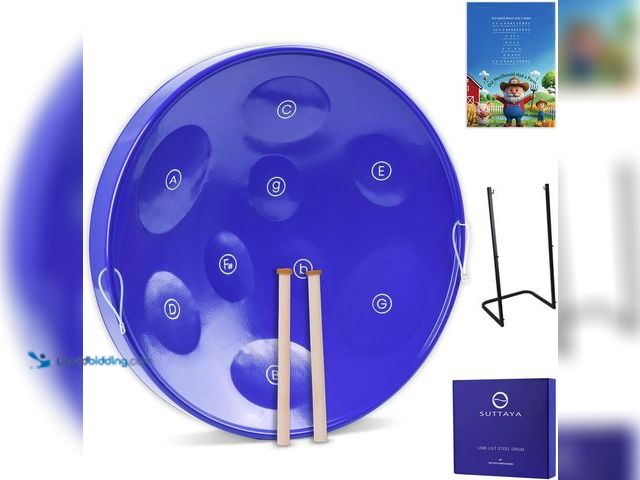 Lot 49-5437834 - Suttaya Steel Drum Steelpan drum Educational Instrument with Collapsible Stand. [Model: B0F7HGGZP9] ...