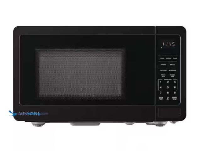 Lot 49-1557359 - Vissani 0.7 cu. ft. 700-Watt Countertop Microwave Oven in Black, Model # B20PX78 BLK, Slightly used,...