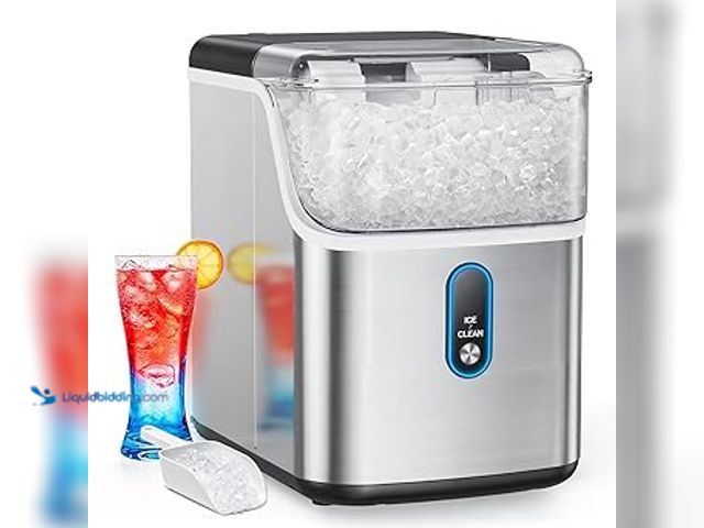 Lot 49-5461127 - Nugget Ice Maker Countertop, HOMEZAY Pebble Ice Maker with Soft Chewable Pellet Ice, 33 lbs per Day,...