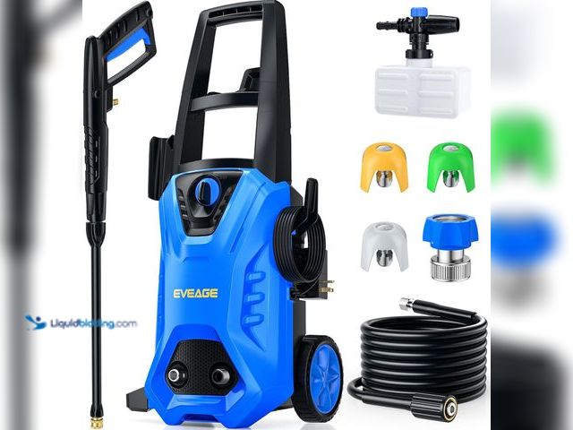 Lot 49-5477969 - EVEAGE Electric Pressure Washer, 4200 PSI 2.8 GPM Power Washer with 1000ML Foam Cannon, 3 Pressure N...
