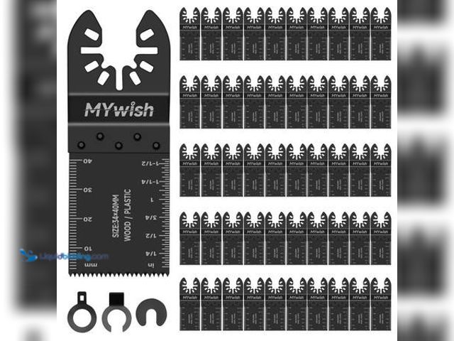 Lot 49-5554270 - MYWISH 100-Pieces Oscillating Tool Blades Professional Universal Oscillating Saw Blades Wood Multito...