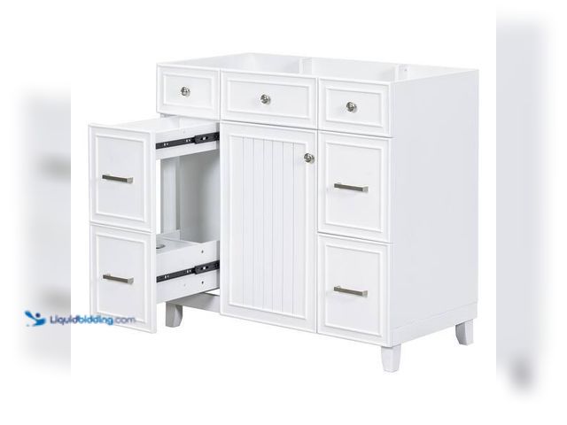 Lot 49-1572297 - [Cabinet Only]36" Bathroom Vanity Storage Cabinet without Sink with Ample and Versatile Storage Mode...