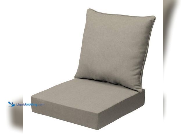Lot 49-2021739 - ARDEN earth FIBER Outdoor Deep Seat Set 24 in. x 24 in., Sandbar Taupe Texture. Model # MQ01A06B-D9Z...