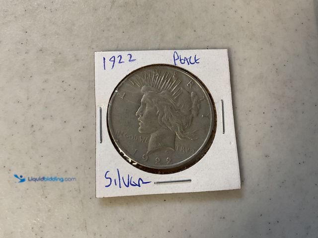 Lot 49-1811312 - 1922 PEACE SILVER DOLLAR COIN 90% SILVER