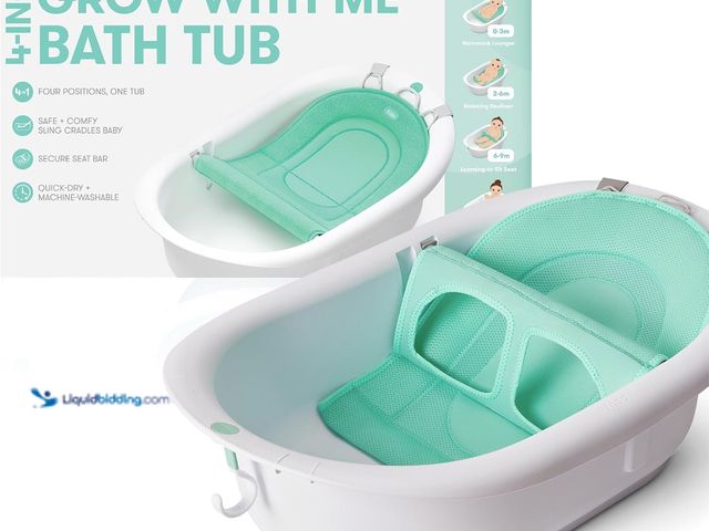 Lot 49-3563550 - Frida Baby 4-in-1 Grow-with-Me Baby Bathtub, Baby Tub for Newborns to Toddler with Removable Bath Se...