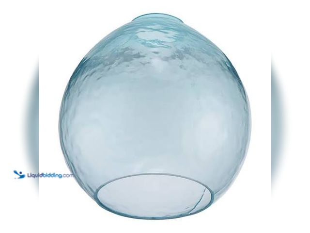 Lot 49-5539961 - QTY 3 - 7.16 in. Blue Tint Bubble Glass Globe Pendant Lamp Shade With 2.25 in. Lip Fitter. Model # 8...