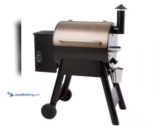 Lot 49-1570175 - Traeger Pro Series 22-Pellet Grill and Smoker in Bronze, Model # TFB57PZB, Unused, Scuffs & scratche...