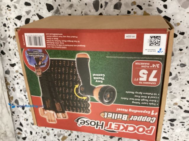 Lot 49-5412637 - Pocket Hose Copper Bullet 3/4 in. x 75 ft. Expandable Garden Hose with Spray Nozzle, Model#17131, Un...
