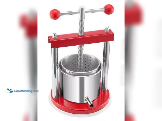 Lot 49-5478527 - SKYSHALO
1. 65L Fruit Wine Press, 2-Stainless Steel Barrels, Manual Cider and Juice Maker, T-Handle...