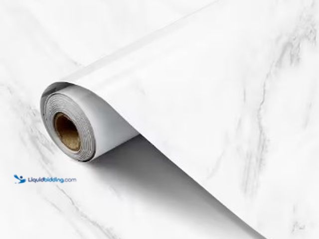 Lot 49-1625897 - Lot of (2) ilemong Marble Contact Paper Kitchen Table Self-Adhesive Countertop Removable Decorative ...