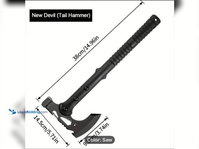 Lot 49-1816647 - New Outdoor Multifunctional hammerhead Ax  black brand new