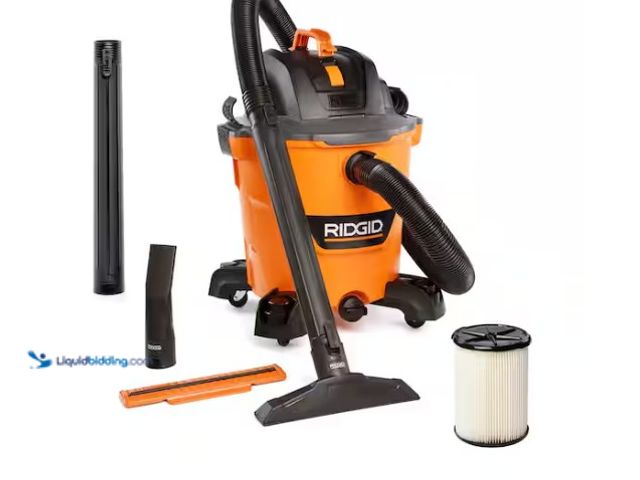 Lot 49-5543439 - RIDGID
12 Gal. 5.0 Peak HP NXT Shop Vacuum Wet Dry Vac with General Debris Filter, Locking Hose and...