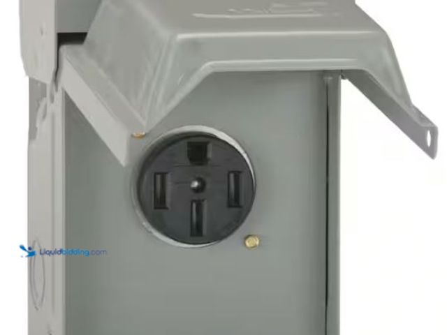 Lot 49-1569054 - Midwest Electric Products 50 Amp Temporary RV Power Outlet, Model # U054P, Unused.  Ref#AHDPA102