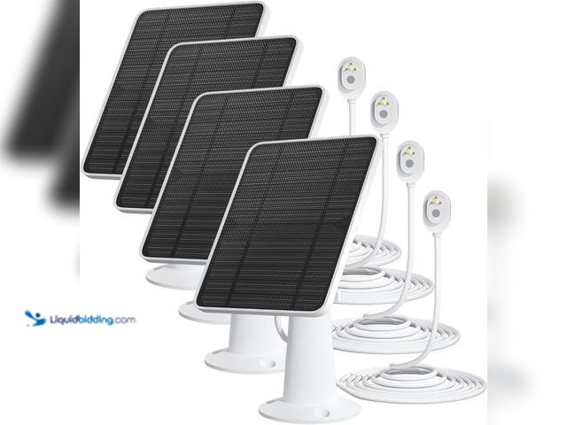 Lot 49-3528933 - Arlo Solar Panel Charger Compatible with Pro 5S/4/3/3 Floodlight/Ultra/2, 6V 4.5W Solar Panels IP65 ...