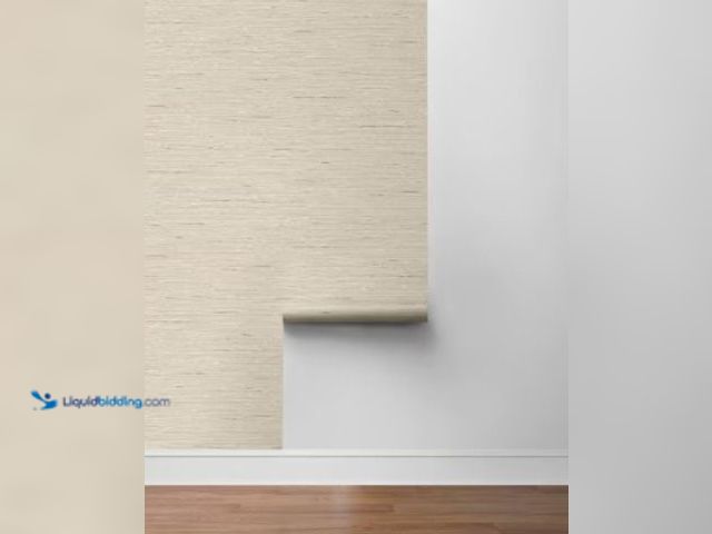 Lot 49-2022751 - GALEY ALIX DESIGN 30.75 sq. ft. Natural Canvas the Karling Faux Grasscloth Vinyl Peel and Stick Wall...