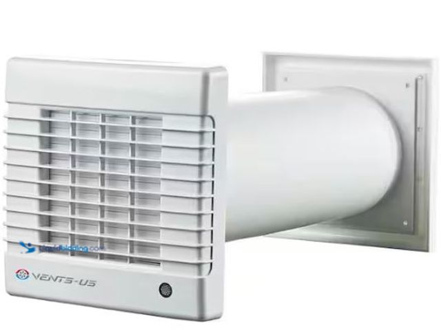 Lot 49-1569536 - VENTS-US 110 CFM Wall-Through Exhaust Fan - Garage Ventilation Kit with 5 in. Duct, Model # VENTS GK...