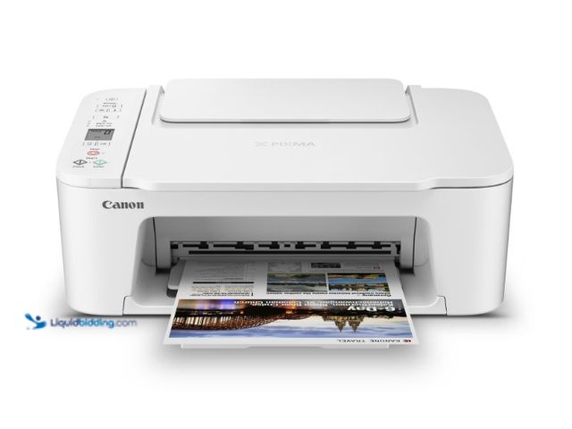 Lot 49-1625786 - Canon PIXMA TS3722 Wireless All-In-One Inkjet Printer for Home Office, Model # 6671C052, Unused, Has...