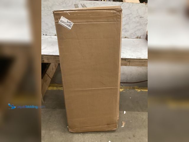 Lot 49-5573514 - FUFU&GAGA
Light Oak Wood 31.5 in. Bedroom Armoire with Frosted Tempered Glass Doors, Hanging Rod an...