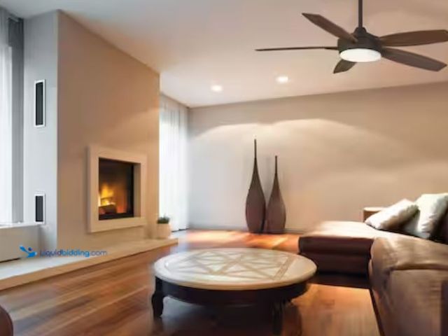 Lot 49-3611920 - MINKA-AIRE Espace 52 in. Integrated LED Indoor Oil Rubbed Bronze Ceiling Fan with Light with Remote ...