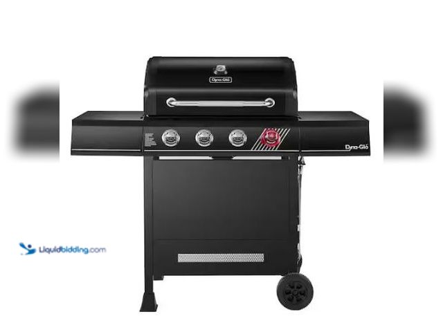 Lot 49-1549237 - Dyna-Glo 4-Burner Propane Gas Grill in Matte Black with TriVantage Multifunctional Cooking System Mo...