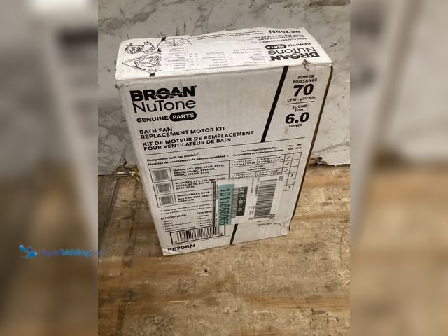 Lot 49-5454036 - Broan-NuTone
Replacement Motor Wheel 70 CFM.item is unused ( unable to test)