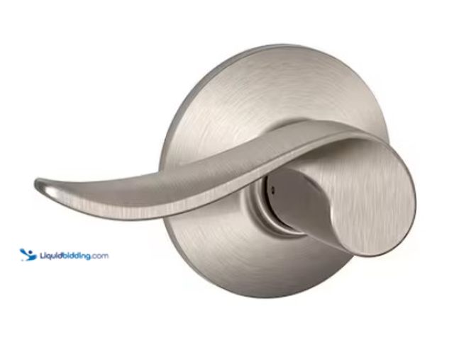 Lot 49-3470841 - Schlage Sacramento Satin Nickel Passage Hall/Closet Door Lever Handle, Model # F10 V SAC 619, Unused...