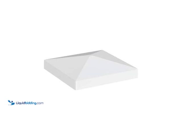Lot 49-1629162 - Lot of (24) Veranda 4 in. x 4 in. White Pyramid Post Cap with Glue, Model # 73012417, Unused, Has at...