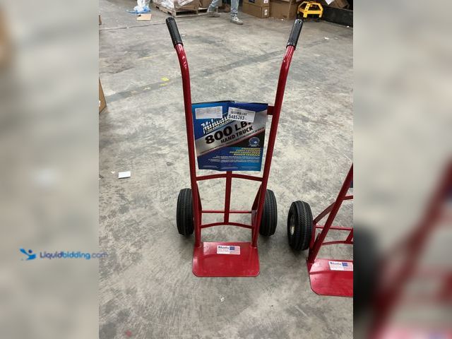 Lot 49-5485263 - Milwaukee 800-lb Capacity 2 -Wheel Red Steel Standard hand truck. Model #70121. New