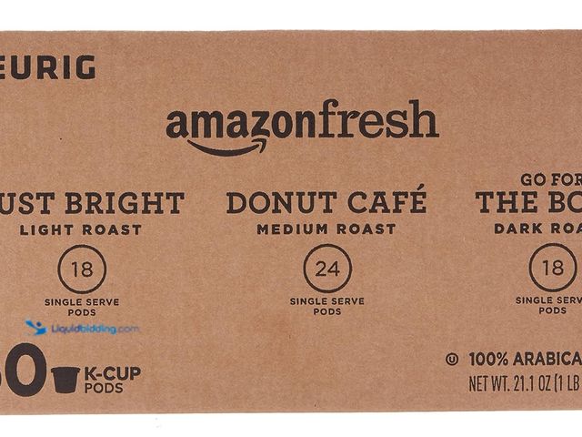 Lot 49-3531351 - AmazonFresh 60 Ct. Coffee Variety Pack, 3 Flavors, Keurig K-Cup Brewer Compatible. Model #B07BF1HCFP...