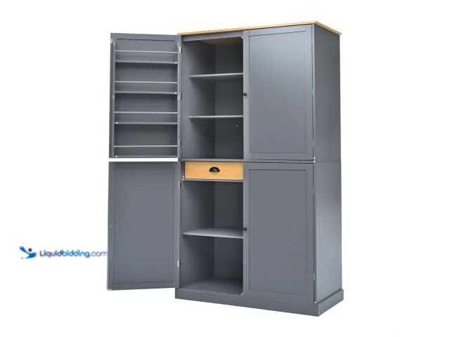 Lot 49-1535966 - 40.2X20X71.3 Inches Tall Freestanding Kitchen Pantry Large Cabinet Storage Cabin, Model# wf320799aae...