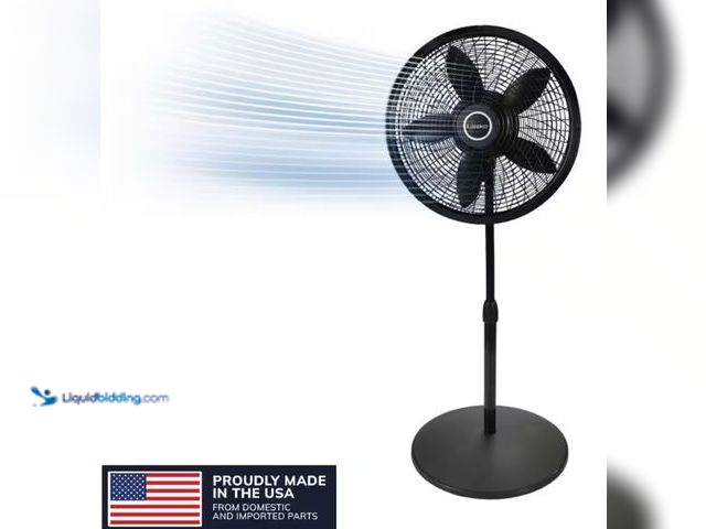 Lot 49-5543457 - Lasko
Cyclone 18 in. 3 Speed Oscillating Pedestal Fan for Home in Black with Adjustable Height, Til...